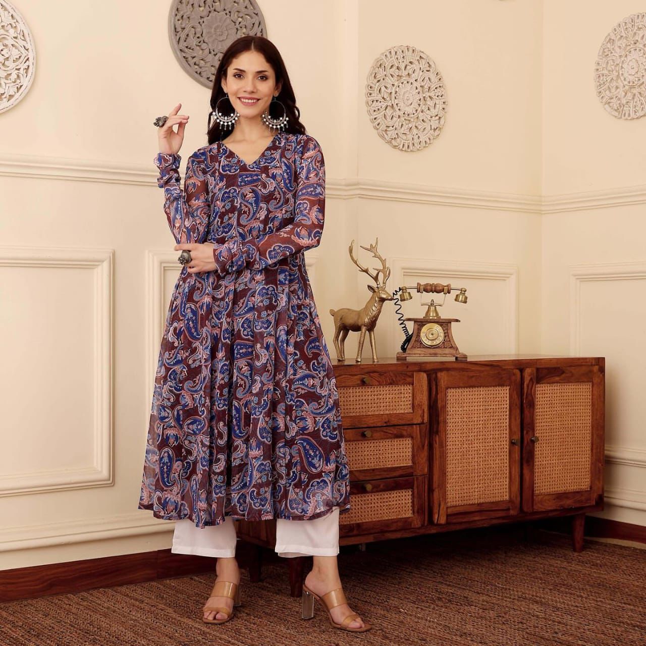 The Jaipur Breeze Linen Ensemble Suit
