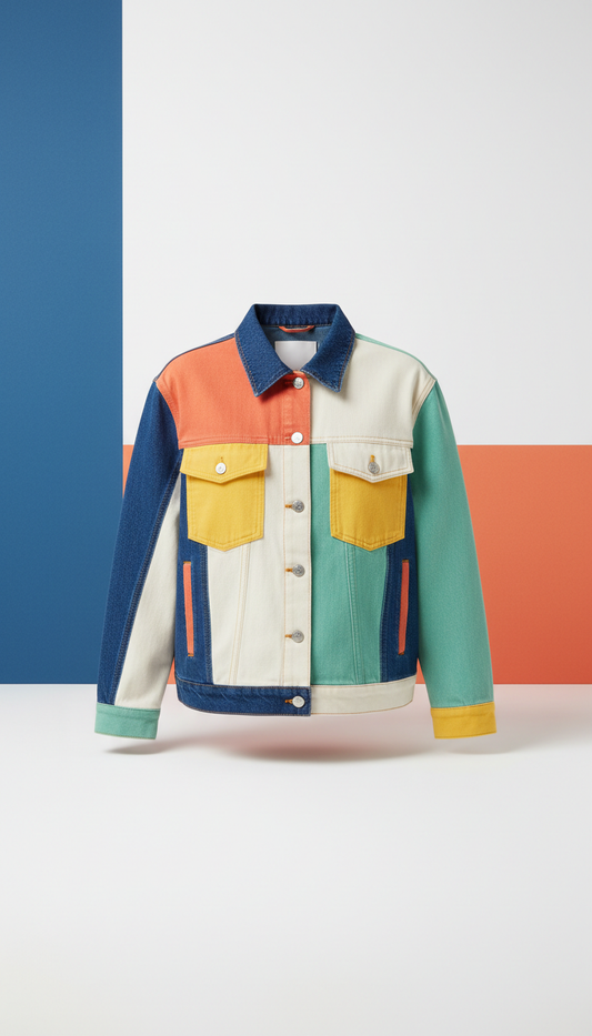 Cotton Crewneck With Neon Trim