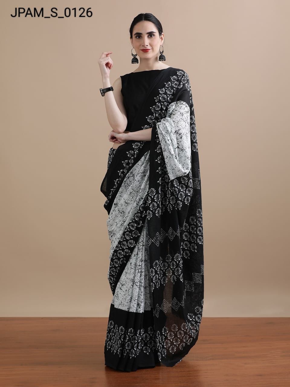 Bagru Block print cotton Mul mul Sarees